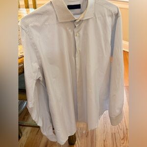 Trussardi Men’s Pinstripe Button-Down Shirt | Size L | Made in Italy